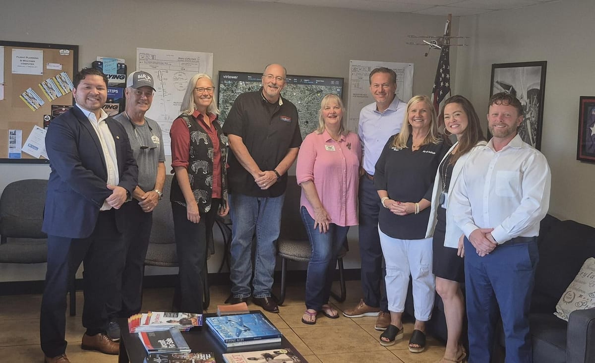 Congressman Cloud Tours Smithville Municipal Airport